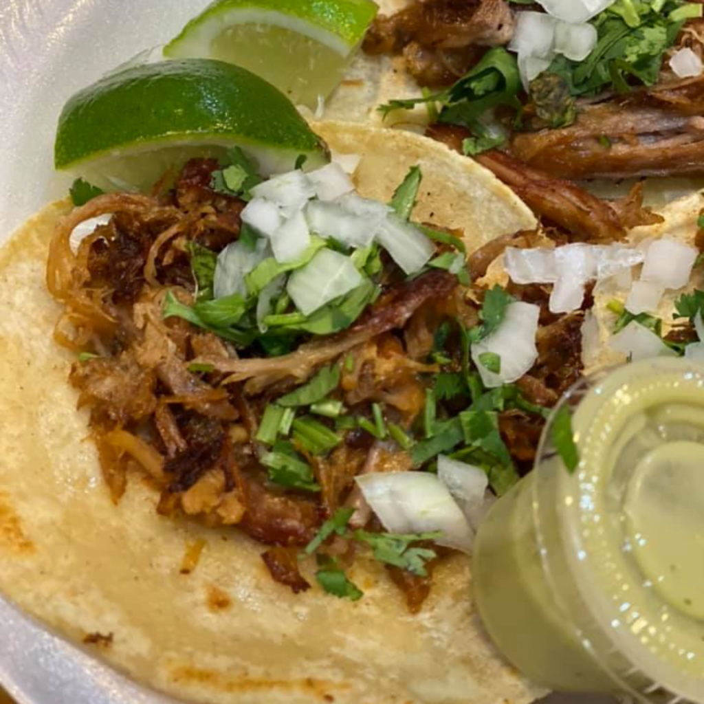 Authentic Mexican street food tacos