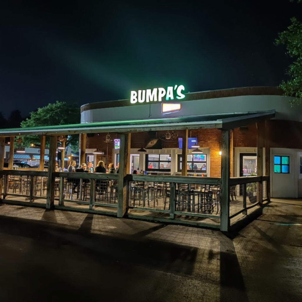 Grab a meal in their outdoor seating area at Bumpa's