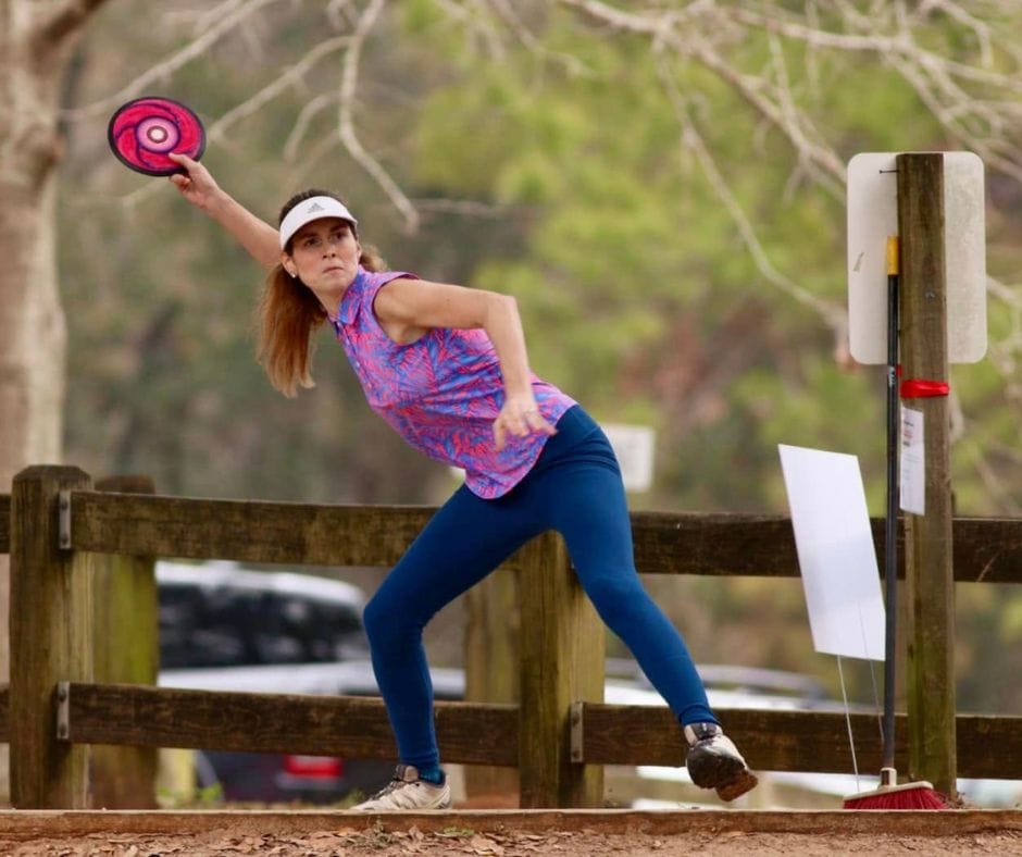 Women tossing a disc