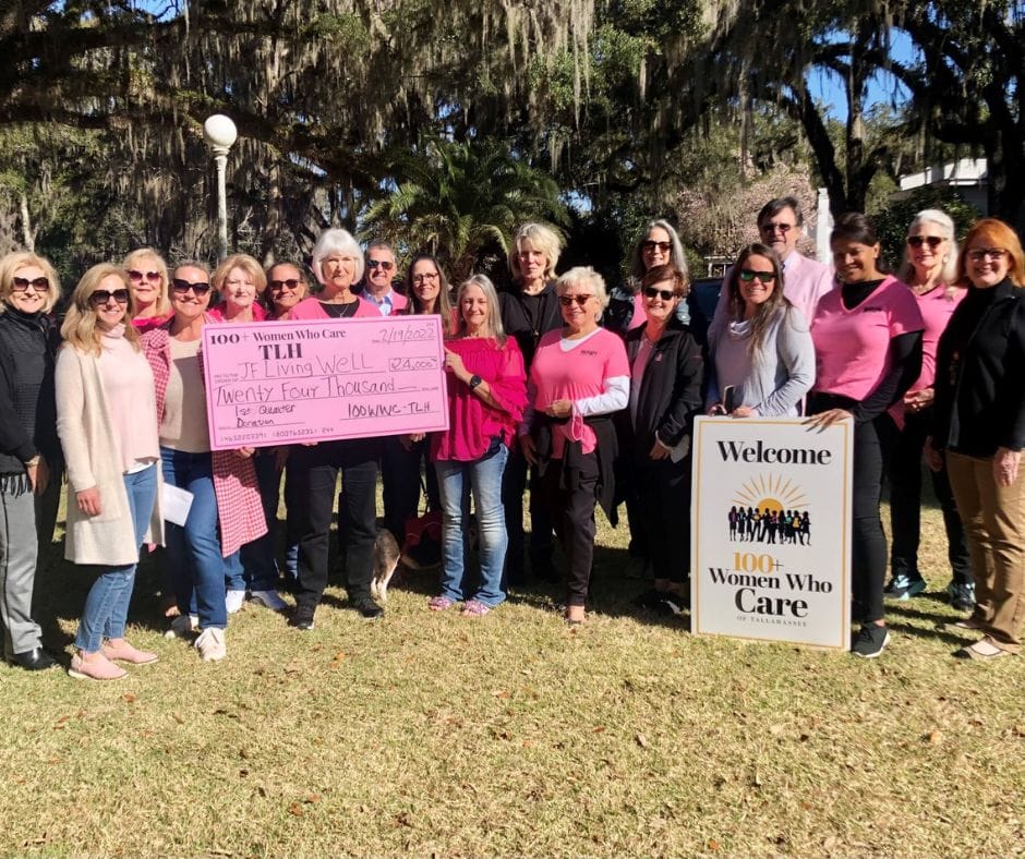 A group of women together for a fundraiser