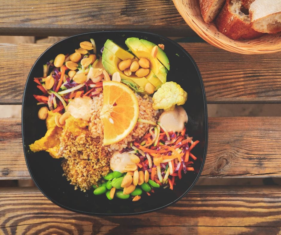 A vegetarian based salad