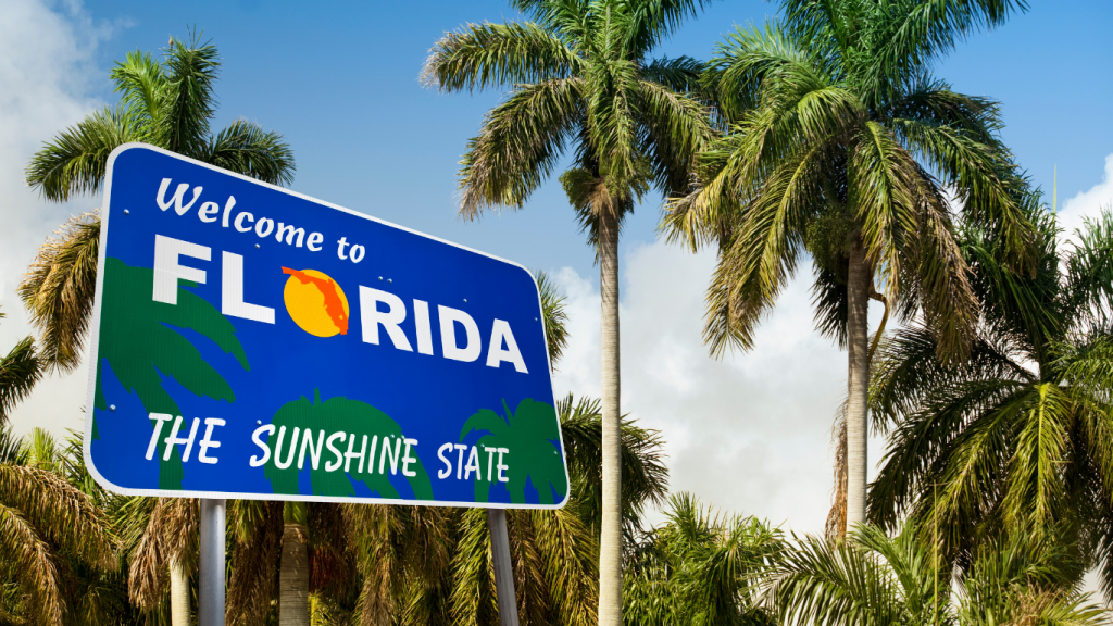Welcome to florida sign